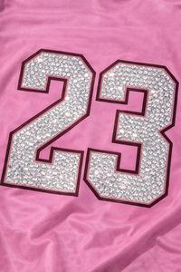 Camisetas Deportivas Personalizadas Sublimadas para Mujer, Estilo Fútbol Americano, con Número Personalizado, Gráficos de Diamantes de Imitación, Cuello en V, Unisex - Product Image 4