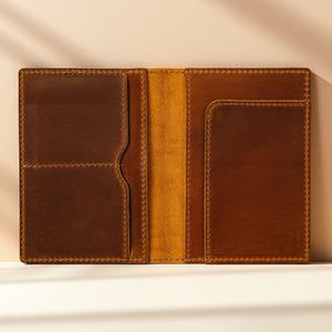 Porta Pasaportes y Cartera de Cuero Genuino de Vaca, Accesorios de Viaje, Fundas para Pasaportes de Cuero PU - Product Image 3