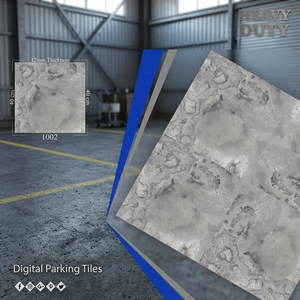 Vente chaude 40x40cm Carreaux de sol de garage modulaires Aire de stationnement de voiture 400x400mm Revêtement de sol en céramique en porcelaine Vente en gros - Product Image 5