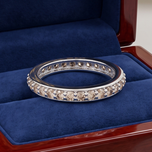 High Quality 925 Sterling Silver Handmade Natural Diamond Eternity Band <b>Rings</b> Precious Jewelry Gift Engagement Wedding Wholesale - Product Image 6