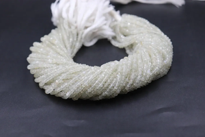 Pierre de lune de Ceylan perles de rondelle à facettes 4mm 13 pouces brins de pierres précieuses naturelles pierre de lune de Ceylan à facettes - Product Image 5