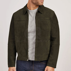 Stylish <b>Men's</b> Winter <b>Suede</b> <b>Jacket</b> Front Logo Breathable Windproof Lightweight Design for Casual Outings and Daily Styling - Product Image 6