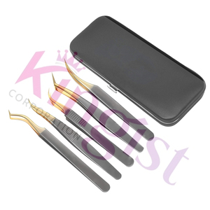 Juego de Pinzas para Pestañas de Acero Inoxidable de Alta Calidad, Curvas, Inclinadas, Puntiagudas, Duraderas, para Extensión de Cejas - Product Image 2