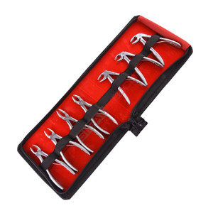 Kit de Pinzas de Extracción Pedo, Juego de 7 Piezas, Cirugía General, Manual, Acero Inoxidable Alemán, Clase II, Certificado CE, Pinzas de Extracción Dentales - Product Image 5