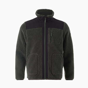 Veste décontractée unisexe en polaire sherpa avec logo camouflage personnalisé OEM, fermeture éclair intégrale, imperméable, séchage rapide, chaude, pour l'automne et les activités de plein air - Product Image 4