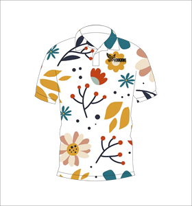 เสื้อโปโลพิมพ์ลายดอกไม้สำหรับผู้ชาย แขนสั้น สวมใส่สบายๆ ในฤดูร้อน เหมาะสำหรับเล่นกอล์ฟ เสื้อเชิ้ตแฟชั่นคอปกน้ำหนักเบา - Product Image 2