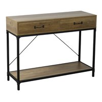 Table console pliable de qualité supérieure avec structure en fer et plateau en métal pour une utilisation élégante dans le salon, l'hôtel ou l'appartement