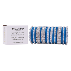 Sparkling Austrian Stone Fashion Jewelry <b>Set</b> Elegant Fancy <b>Bangles</b> for Wedding & Festive Wear-10575606BLU_2.8 - Product Image 2