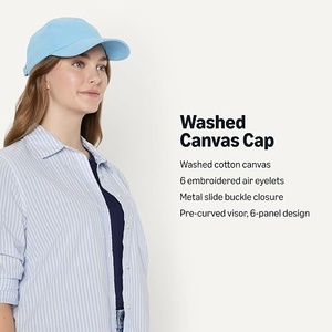 Light Blue 6-Panel Baseball Cap Adjustable Fitted Unisex Cotton Casual <b>Hat</b> Spring <b>Summer</b> Style - Product Image 3