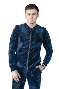 Survêtements en velours à capuche pour hommes, coupe classique, hiver, décontractés, unis, les meilleurs ensembles de jogging – Vente en gros - Product Image 3