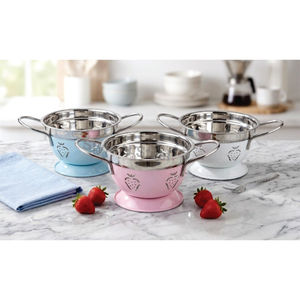Mini passoire à baies en acier inoxydable, finition miroir, bol de lavage de fruits en métal avec poignée pour la cuisine - Product Image 1