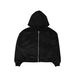 Sweat à capuche épais de haute qualité, délavé à l'acide, effet vieilli, avec motif 3D de designer, impression en relief, broderie personnalisée, en molleton doux - Product Image 4