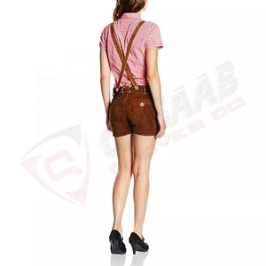 Carnaval-Halloween Femmes Plus-Size Lederhosen-Shorts Allemand-Trachten Respirant Bavarois-Oktoberfest Costumes Plissés - Product Image 5