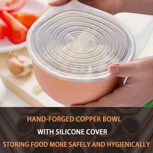 Tazón Tradicional de Cobre Puro de Doble Capa, Utensilios de Cocina de Cobre Grueso Hechos a Mano, Tazón para Servir Cereales y Arroz - Product Image 2