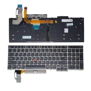 Nouveau clavier d'ordinateur portable de haute qualité pour <span class=keywords><strong>Lenovo</strong></span> <span class=keywords><strong>Thinkpad</strong></span> <span class=keywords><strong>ThinkPad</strong></span> <span class=keywords><strong>E580</strong></span> E585 E590 E595 L580 US Noir avec pointeur et rétroéclairage - Product Image 2
