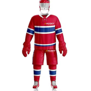 Fabricants sur mesure, vente en gros d'uniformes de hockey sur glace pour adultes, haute qualité, 100% polyester imprimé, antibactérien, toutes saisons - Product Image 1
