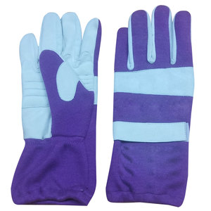 Guantes Profesionales de Karting Ligeros de Fibra con Dedos Completos y Cierre de Gancho y Bucle para Adultos Unisex al por Mayor - Product Image 2