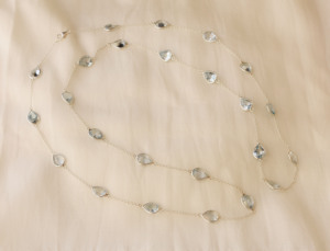 Collar de cadena con bisel de topacio azul cielo Azure Dew y cadena de lujo de plata de ley 925 en venta - Product Image 5