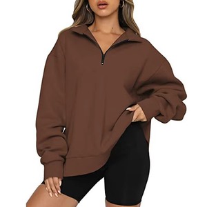 Conjuntos sexys más vendidos para mujer, sudaderas con cremallera de un cuarto, sudadera con capucha de talla grande y pantalones ajustados hasta la rodilla, ropa de otoño - Product Image 3