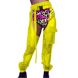 Pantalones Ajustados de Malla Negra para Mujer, Sensuales, de Cintura Alta, Transparentes, Color Sólido, en Oferta - Product Image 5