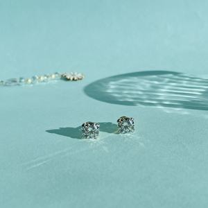 Pendientes de Diamantes Cultivados en Laboratorio Certificados 3.0 CT, Corte Brillante, para Hombre, Oro Amarillo de 14k, Regalo de Compromiso, Boda o Aniversario - Product Image 1