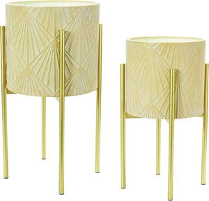 Jardinière en métal design Linea Exports Inc, pot de fleurs de qualité supérieure pour intérieur et extérieur, élégant pour jardin, balcon, rangement décoratif - Product Image 1