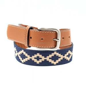 Ceinture en cuir style polo vintage argentin, ceinture cousue pour hommes et femmes, sacoche de haute qualité LBP-0015B - Product Image 5