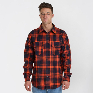 Chemise en flanelle à carreaux classique pour homme, logo personnalisé, tissu respirant et doux, tenue décontractée, prix de gros, chemise en flanelle pour homme - Product Image 2