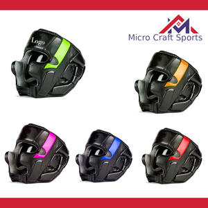 Protector de Cabeza Profesional para Boxeo, Cuero PU, Protección Facial, Diseño Ajustable y Duradero, Ecológico, Personalizable, Equipo Deportivo - Product Image 2