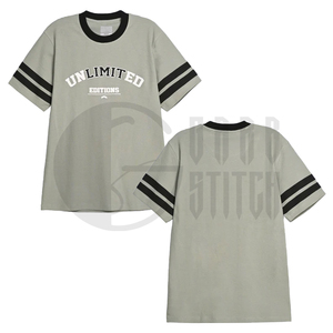 Camiseta Oversize de Algodón Ediciones Ilimitadas, Manga Corta, Ribete en Contraste, Cuello Redondo, Estilo Casual Urbano, Estampado Serigrafiado, Ajuste Jersey para Hombre - Product Image 6