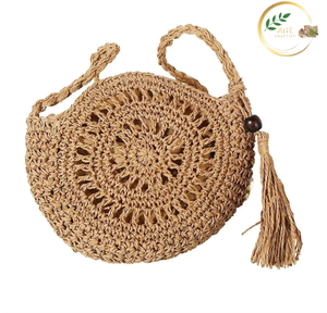 Bolso de Hombro Redondo de Yute Hecho a Mano de Primera Calidad, Ecológico y Natural - Product Image 5