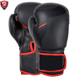 Gants de boxe SUMROOS SI en cuir noir et or, sangle de poignet réglable, équipement d'entraînement durable, protecteur et confortable, toutes saisons - Product Image 2