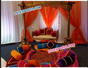 Muslim Reception Decor Swing with <b>Chair</b> Set Customized Wedding Decor UK <b>Sale</b> DST Exports Factory USA Australia Wholesale - Product Image 3