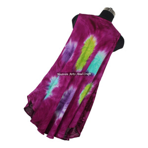 Nouvelle Robe Longue Maxi Bohème Chic en Rayonne Tie-Dye à Col Rond, Sans Manches, Sexy, pour Soirées et Été – Tendance Féminine - Product Image 6