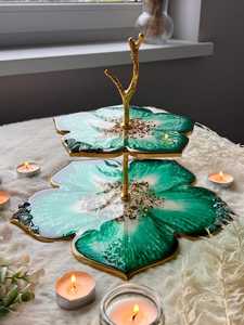 Support à gâteau en résine de luxe pour anniversaires, mariages et événements festifs - Product Image 3