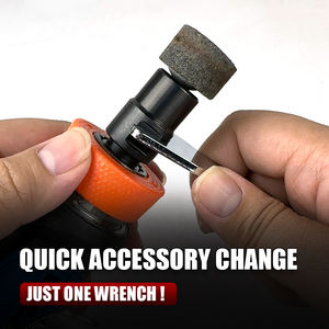 LEMATEC LE-G447L Mini meuleuse pneumatique 1/4 pouce à vitesse variable 25000 tr/min avec mécanisme de verrouillage, qualité industrielle, compacte pour le bricolage - Product Image 5