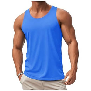 Premium <b>Combed</b> Cotton 190GSM Men Tank Top Soft Breathable Gym Training Sleeveless Shirt Summer Fitness Apparel - Product Image 1