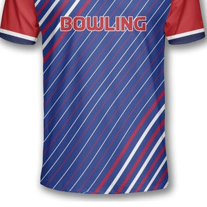 Chemise de bowling pour hommes en tissu haute performance, personnalisable par impression par transfert thermique, à manches courtes, anti-humidité, respirante, UPF, vente en gros - Product Image 3