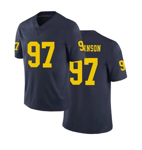 Camiseta de Fútbol Americano Bordada de los Equipos de Nueva Inglaterra para Hombre, Números Azules, Ropa Deportiva, Manga Corta, Rugby, Transpirable, Corte Regular, Parte Delantera - Product Image 1