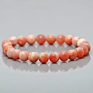Natural Sun Stone 8mm Smooth Round AA Grade Gemstone Beads <b>Stretch</b> <b>Bracelet</b> Healing Jewelry Wholesale - Product Image 2
