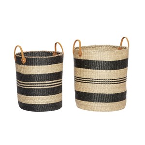 Cestas de Almacenamiento de Mimbre Natural para el Hogar, Contenedor Decorativo de Ratán para Ropa y Lavandería con Tapas - Product Image 3