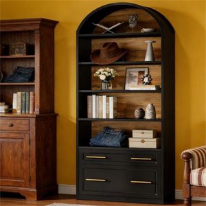 Modern Arched Bookshelf Display Rack Stylish <b>Bookcase</b> for Home or Office - Product Image 3