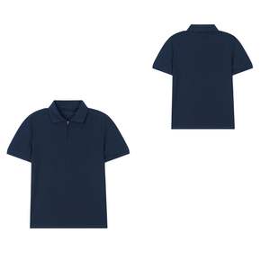 Polo de manga corta para hombre con cuello de cremallera, tejido de punto liso, antipilling, solapa de color en contraste, camiseta OEM al por mayor - Product Image 1