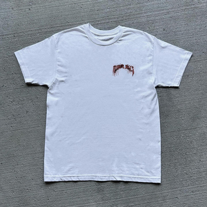 T-shirt graphique esthétique sombre pour homme, imprimé visage gothique, streetwear oversize, décontracté, en coton, tendance hip-hop - Product Image 6