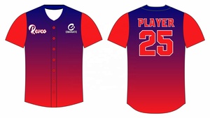 Camisetas de béisbol con impresión de logotipo personalizado, ropa de softbol en blanco de secado rápido, camiseta de softbol para hombres y mujeres, camiseta de béisbol sublimada - Product Image 3