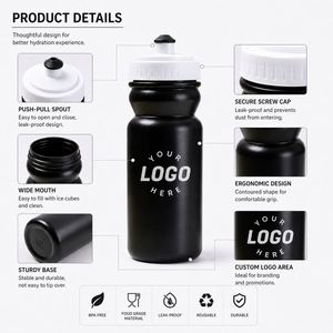 Bouteille d'eau sport personnalisée avec logo 600 ml (20 oz) – Cadeaux promotionnels en gros, kits cadeaux d'entreprise personnalisés pour événements - Product Image 3