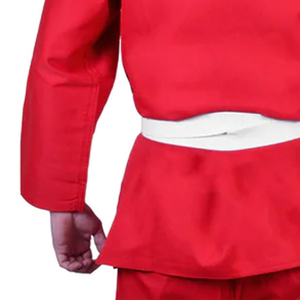 Uniforme de Karate Rojo para Adultos, 100% Algodón, Duradero, Corte Regular, Conjunto de Ropa de Artes Marciales para Hombre, Cinturón Blanco Incluido - Product Image 4