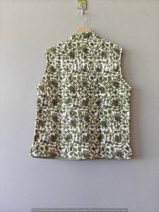 Veste en coton matelassée à imprimé artisanal - Product Image 3