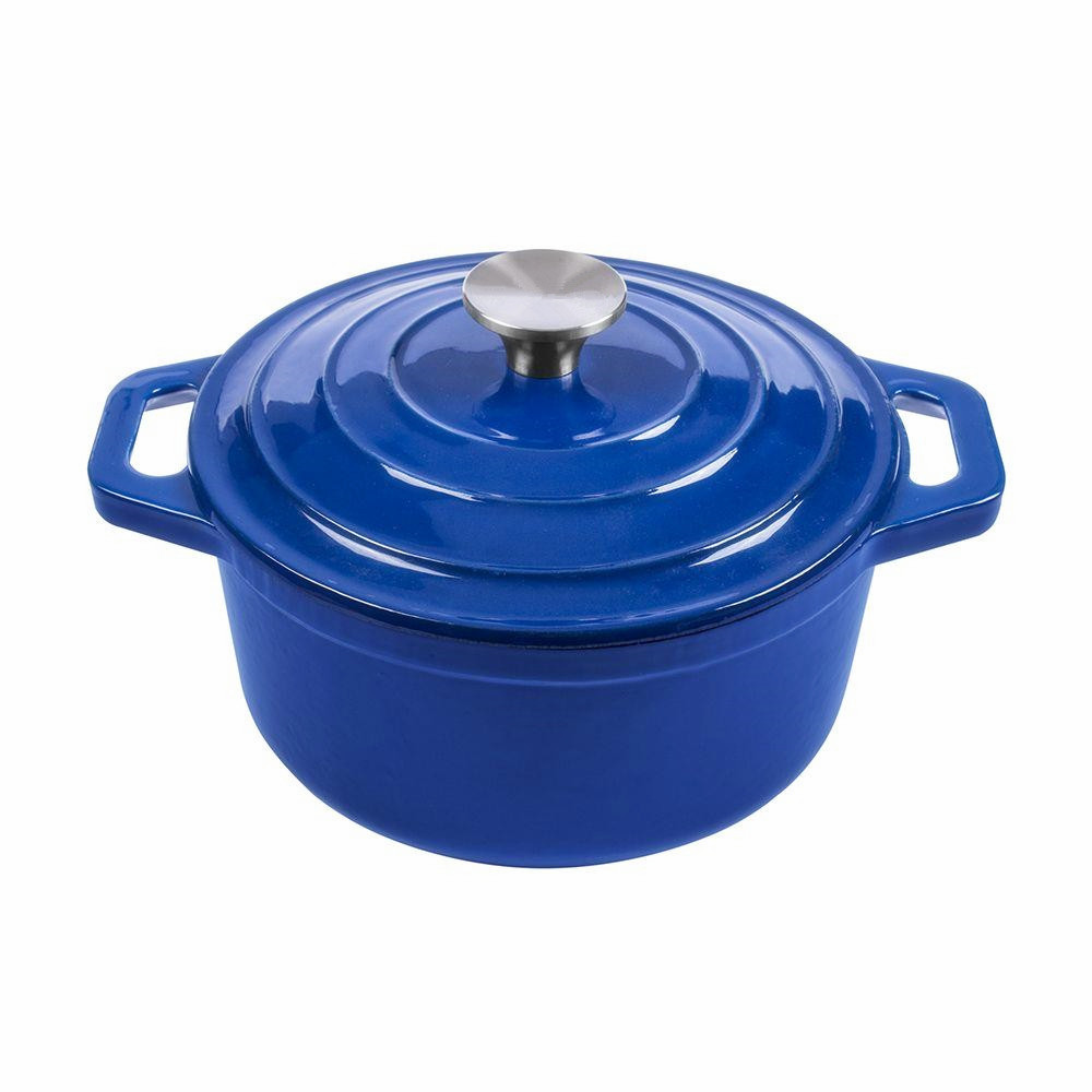 Factory Colorful High Quality Eco-Friendly Home Kitchen Wholesale 24cm Casserole Nonstick Cooking Pot Enamel Cast Iron Cookware · image 2