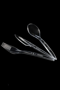 Ensemble de couverts en plastique jetables pour contact alimentaire, fourchette, couteau, cuillère en PS, échantillon disponible, grossiste OEM/ODM - Product Image 2